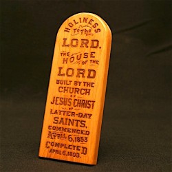Holiness to the Lord Wood Etching